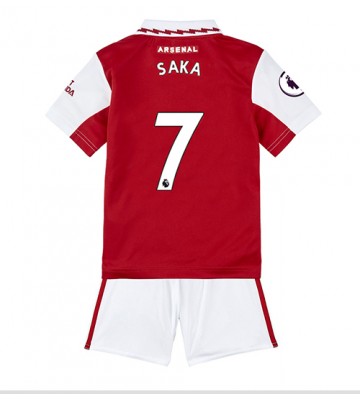 Arsenal Bukayo Saka #7 Hjemmedraktsett Barn 2022-23 Kortermet (+ Korte bukser)